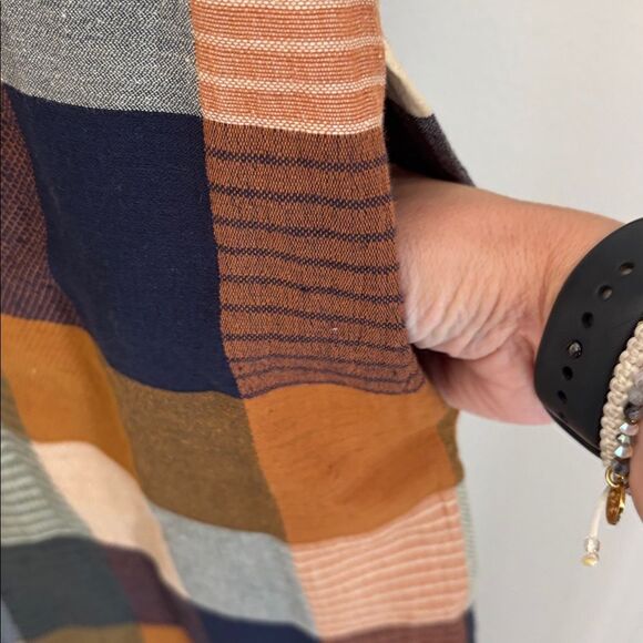 Bridge & Burn Plaid Sleeveless sustainable organic cotton midi Dress Women M EUC - Picture 6 of 14